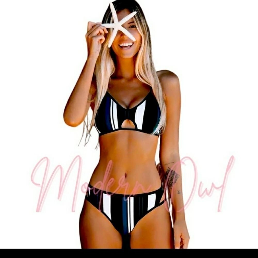 Newย Sexy Striped Bikini 8-10โ& 10-12